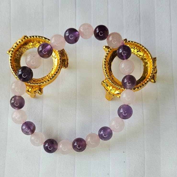 Rose Quartz Amethyst Bracelet