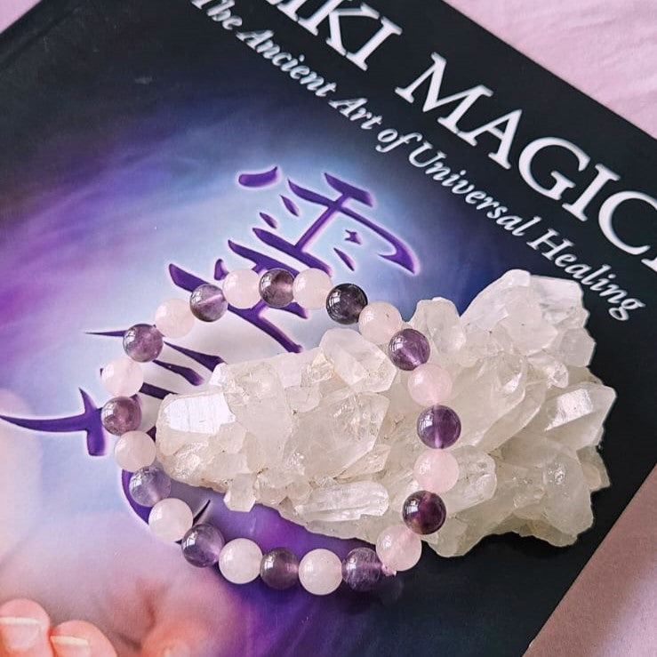 Rose Quartz Amethyst Bracelet